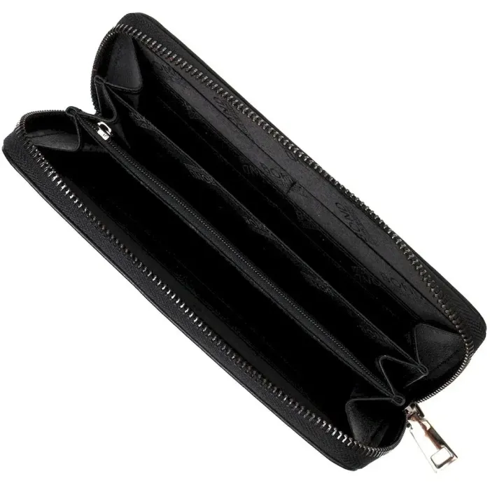Стильний жіночий гаманець із натуральної гладкої шкіри BOND 22054 Чорний