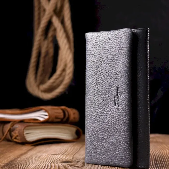 Стильный женский кошелек из натуральной кожи KARYA 21024 Серый