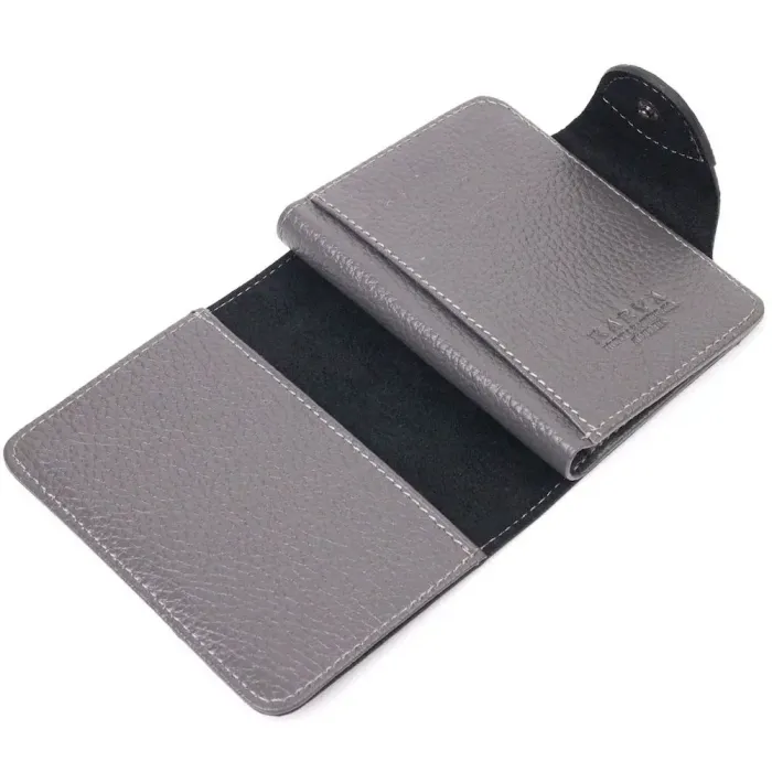Стильный женский кошелек из натуральной кожи KARYA 21349 Серый