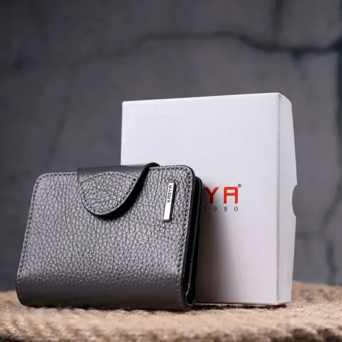 Стильный женский кошелек из натуральной кожи KARYA 21349 Серый