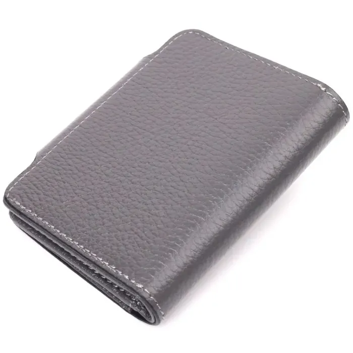Стильный женский кошелек из натуральной кожи KARYA 21349 Серый