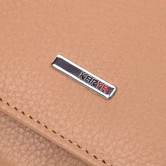 Стильный женский кошелек с монетницей из натуральной кожи KARYA 21378 Бежевый