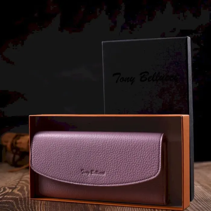 Стильний жіночий гаманець з монетницею на блискавці з натуральної шкіри Tony Bellucci 21964