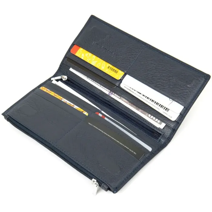 Стильний жіночий шкіряний гаманець ST Leather 19382 Темно-синій