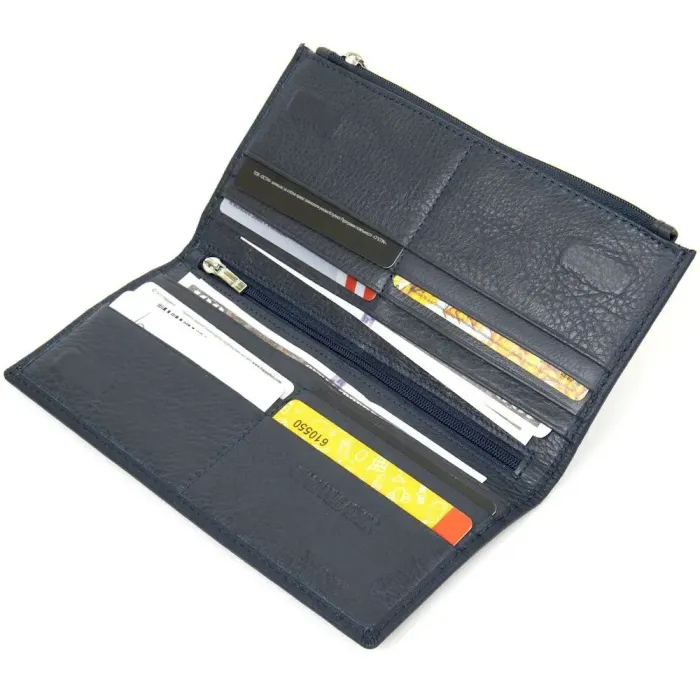 Стильний жіночий шкіряний гаманець ST Leather 19382 Темно-синій