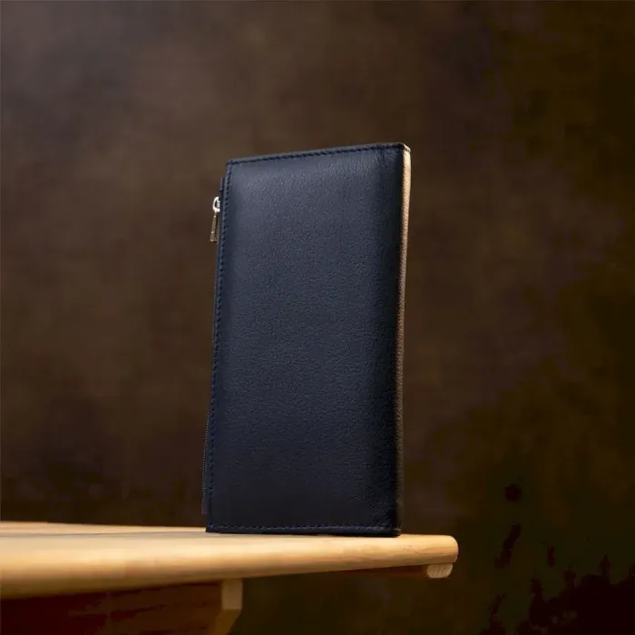 Стильний жіночий шкіряний гаманець ST Leather 19382 Темно-синій