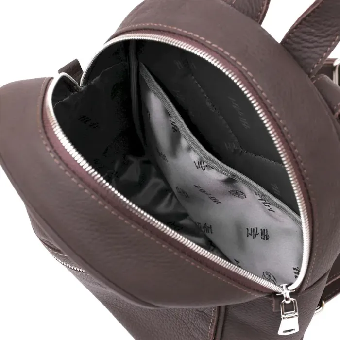 Стильний рюкзак жіночий з натуральної шкіри Shvigel 16310 Коричневий