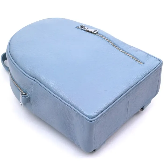 Стильний рюкзак жіночий з натуральної шкіри Shvigel 16318 Блакитний