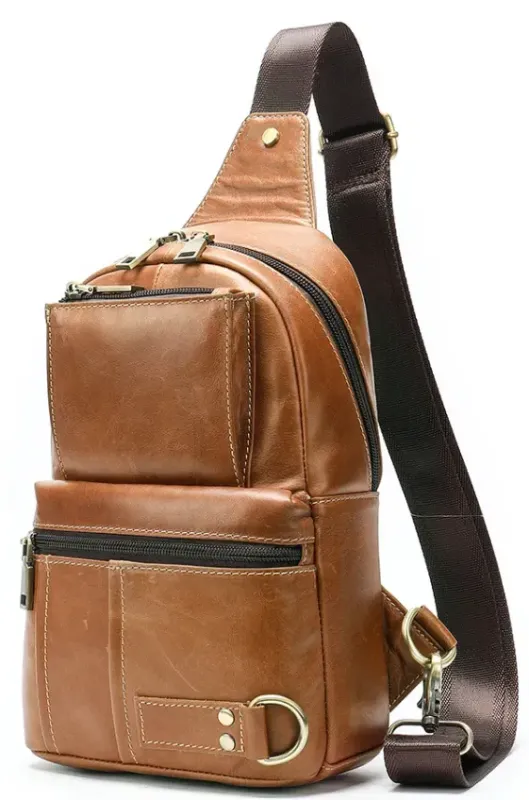 Сумка через плече шкіряна Vintage 20008 Руда