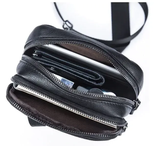 Сумка через плече чоловіча Vintage 14772 Чорна