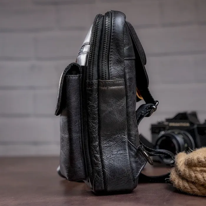 Сумка через плечо мужская Vintage 14777 Черная