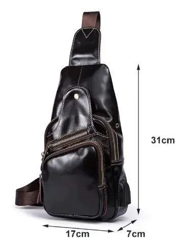 Сумка через плечо мужская Vintage 14838 Коричневая