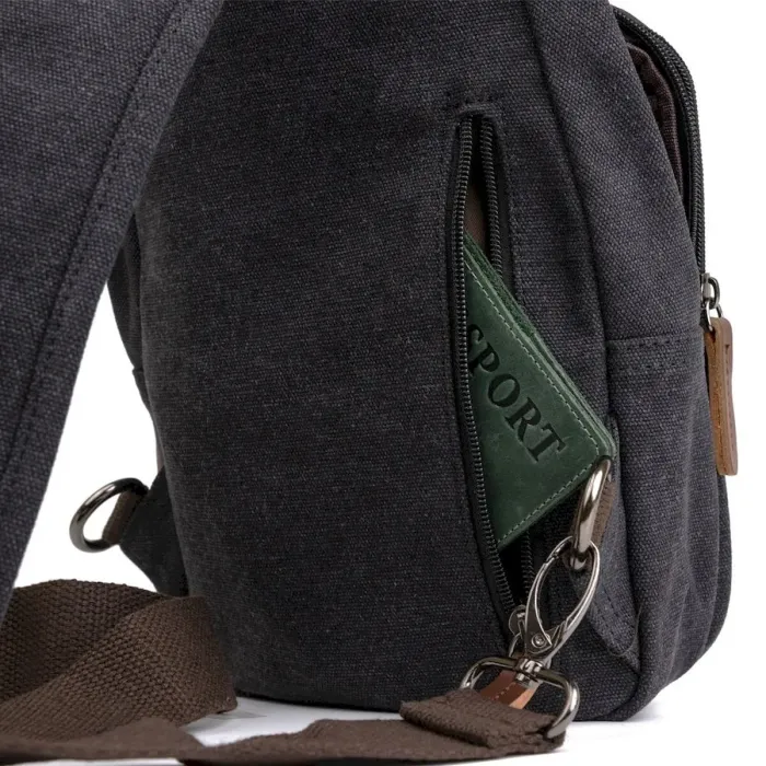 Сумка через плече текстильна Vintage 20077 Чорна