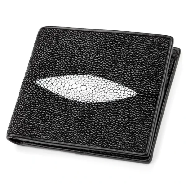 Гаманець STINGRAY LEATHER 18009 із натуральної шкіри морського ската Чорний