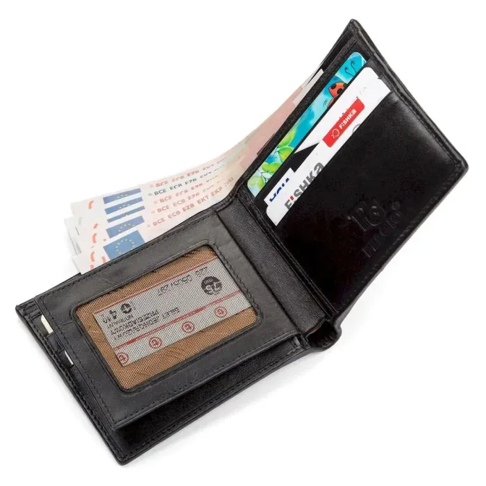 Гаманець STINGRAY LEATHER 18001 із натуральної шкіри морського ската Чорний