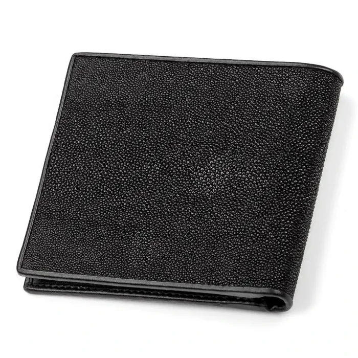 Гаманець STINGRAY LEATHER 18001 із натуральної шкіри морського ската Чорний