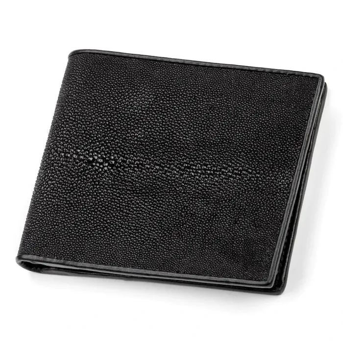 Гаманець STINGRAY LEATHER 18001 із натуральної шкіри морського ската Чорний