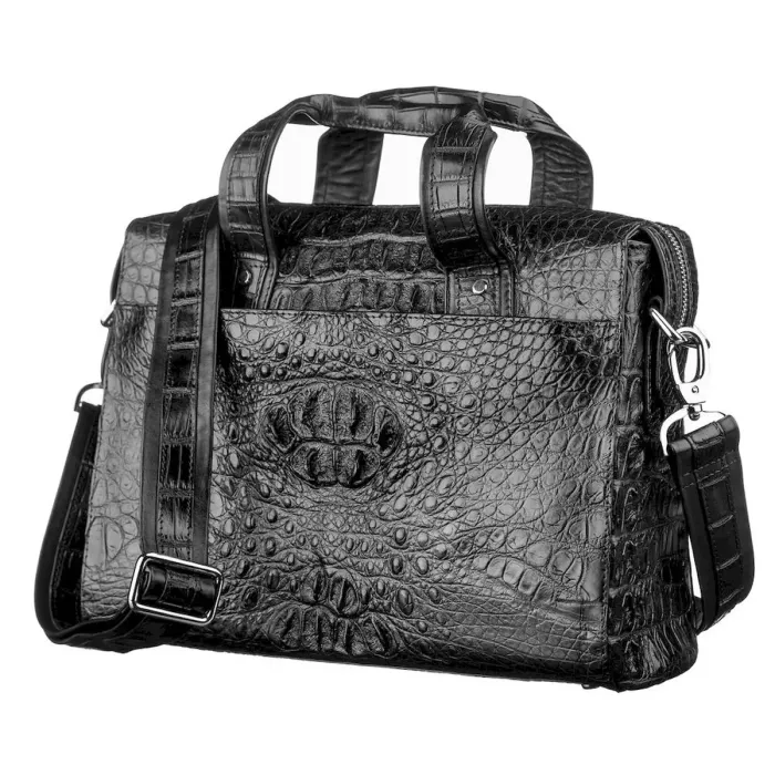 Сумка CROCODILE LEATHER 18022 із натуральної шкіри крокодила Чорна