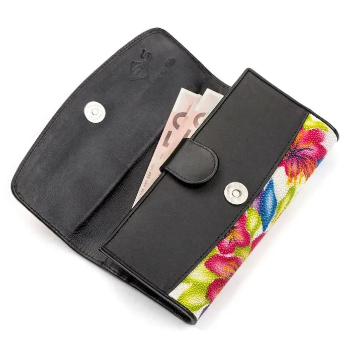 Кошелек женский STINGRAY LEATHER 18033 из натуральной кожи морского ската Бежевый