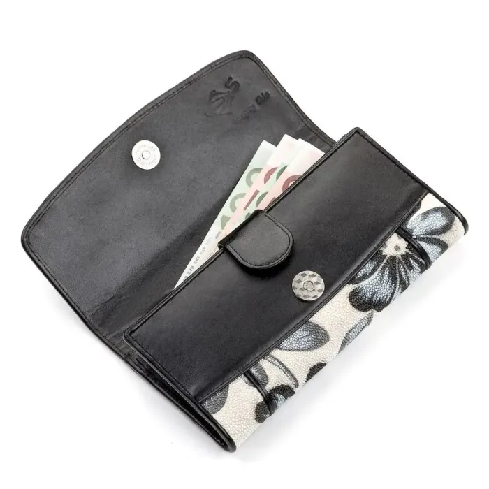 Гаманець жіночий STINGRAY LEATHER 18035 із натуральної шкіри морського ската Бежевий