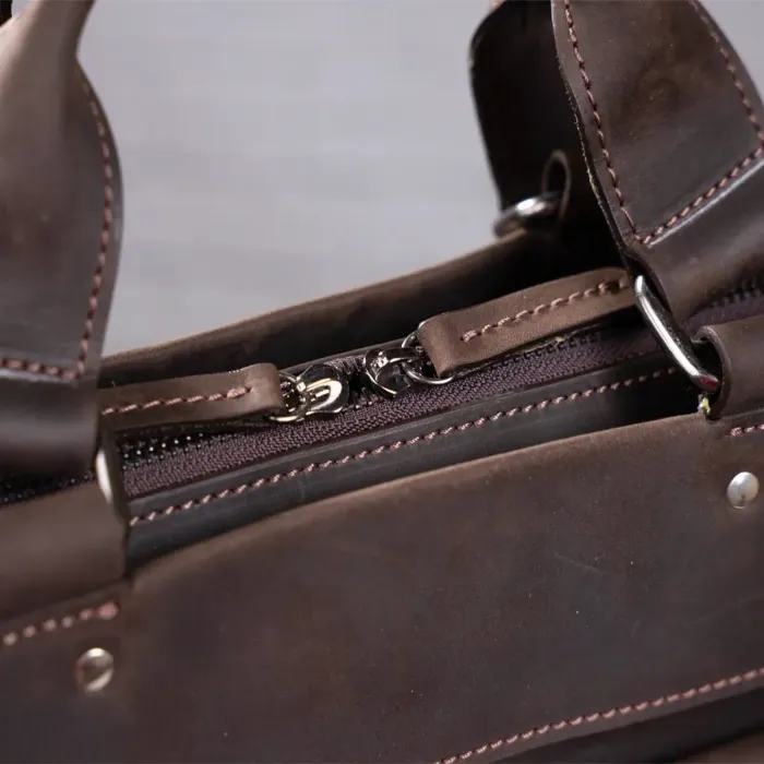 Сумка для ноутбука SHVIGEL 11109 кожаная Коричневая