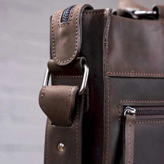 Сумка для ноутбука SHVIGEL 11109 кожаная Коричневая