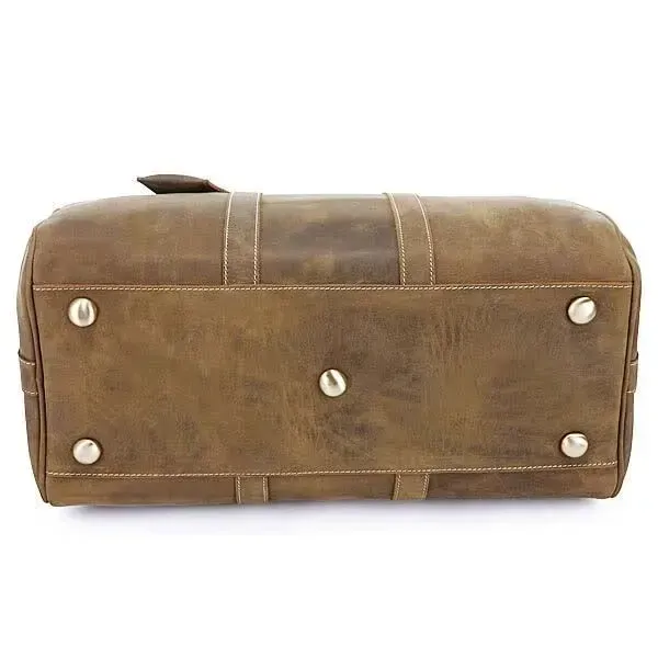 Сумка дорожня Vintage 14050 із вінтажної шкіри Коричнева