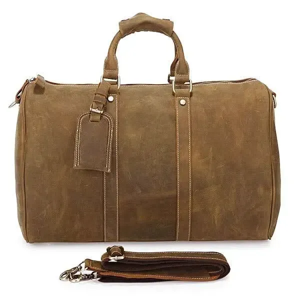 Сумка дорожня Vintage 14050 із вінтажної шкіри Коричнева