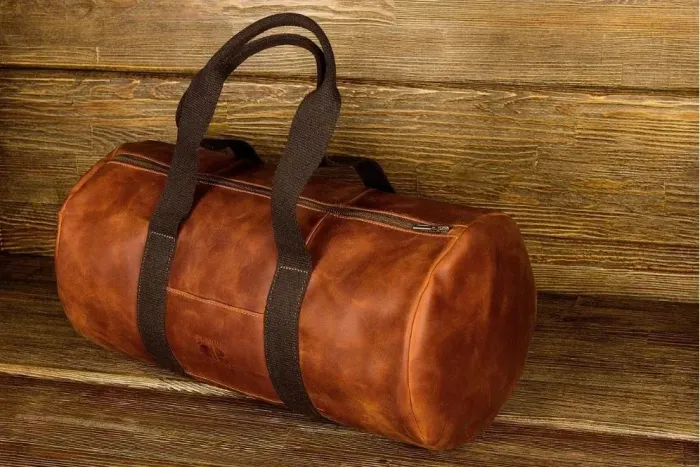 Сумка дорожня вінтажна шкіра Grande Pelle 11159 Руда