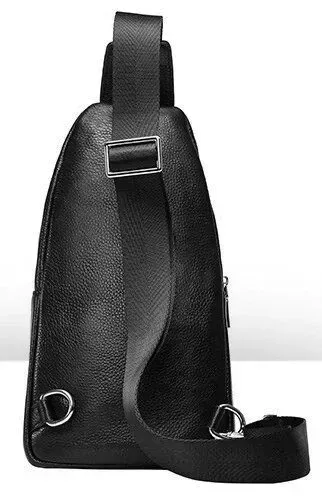 Сумка из зернистой кожи через плечо 20242 Vintage Черная