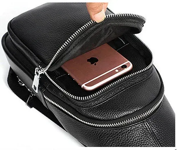 Сумка из зернистой кожи через плечо 20242 Vintage Черная