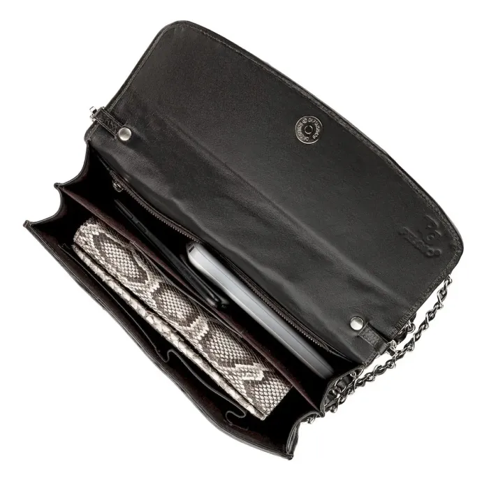 Сумка клатч CROCODILE LEATHER 18243 із натуральної шкіри крокодила Коричнева