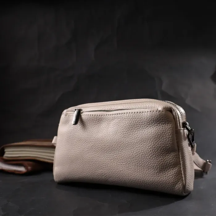 Сумка-клатч для жінок із м'якої натуральної шкіри Vintage 22376 Біла