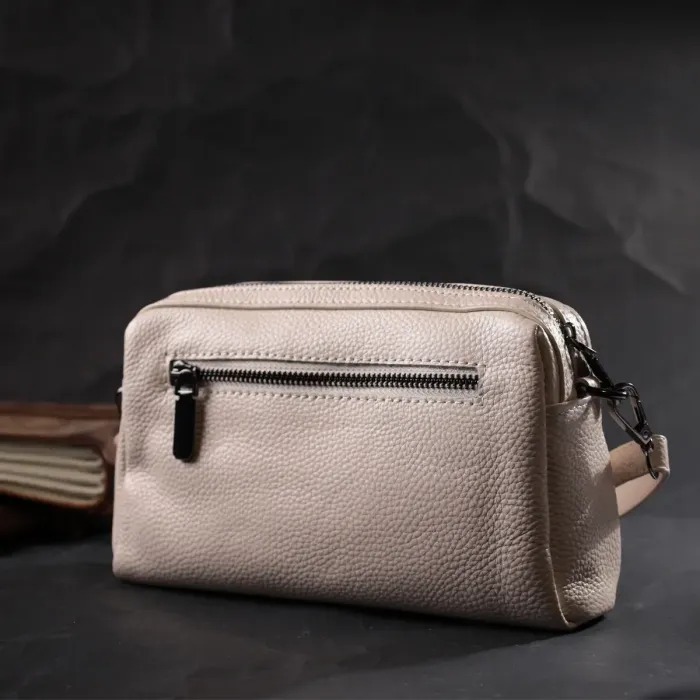 Сумка-клатч для жінок із м'якої натуральної шкіри Vintage 22376 Біла