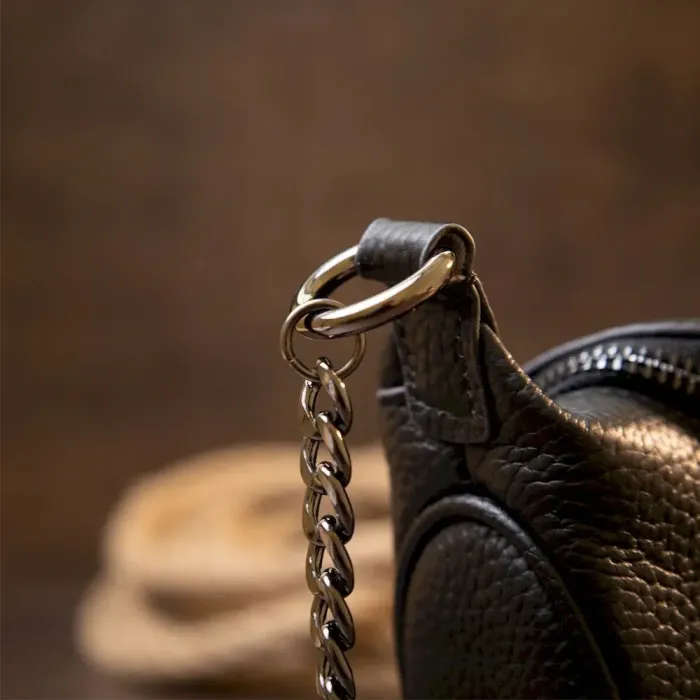 Сумка клатч з ланцюжком Vintage 20409 Чорна