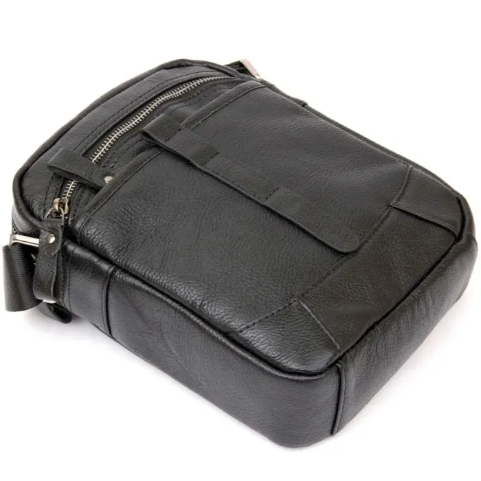 Сумка компактна чоловіча Vintage 14652 Чорна