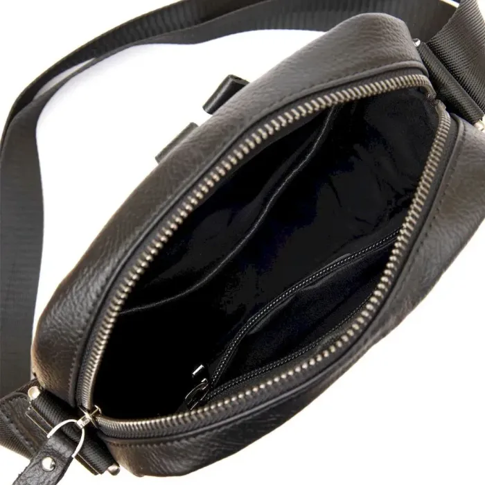 Сумка компактна чоловіча Vintage 14652 Чорна