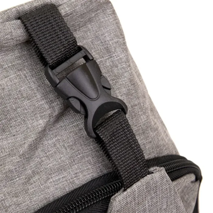 Сумка кросс боди с эмблемой металлической Vintage 20563 Серая