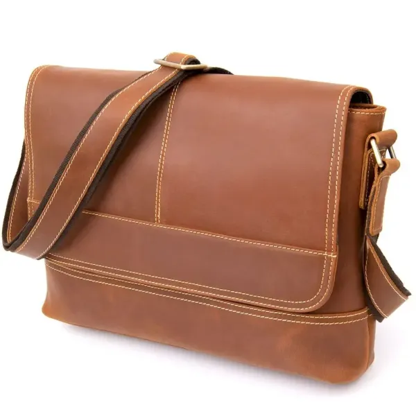 Сумка матова чоловіча листоноша Vintage 20399 Руда