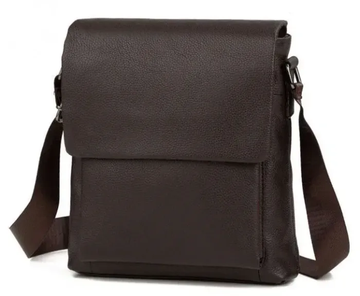 Сумка месенджер Vintage 14577 шкіряна Коричнева