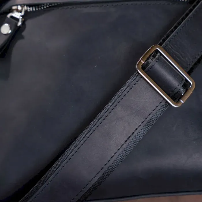 Сумка SHVIGEL 11078 из винтажной кожи Черная