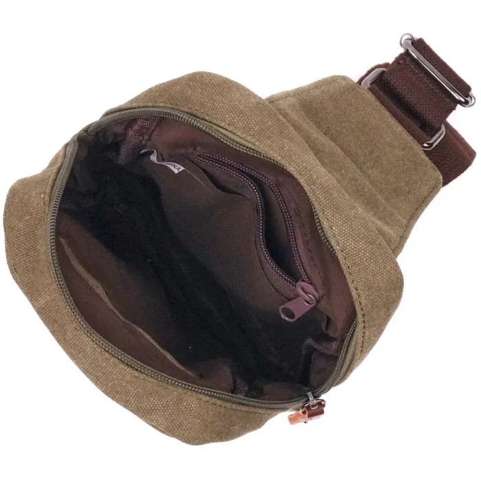 Сумка мужская через плечо из плотного текстиля 21231 Vintage Оливковая