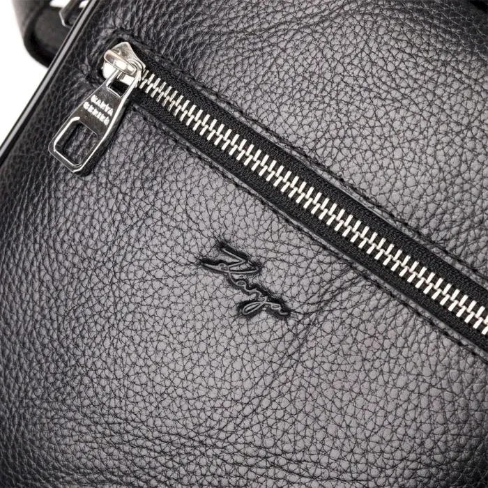 Сумка мужская KARYA 17287 кожаная Черная