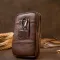 Сумка мужская на пояс на два отделения Vintage 20428 Коричневая