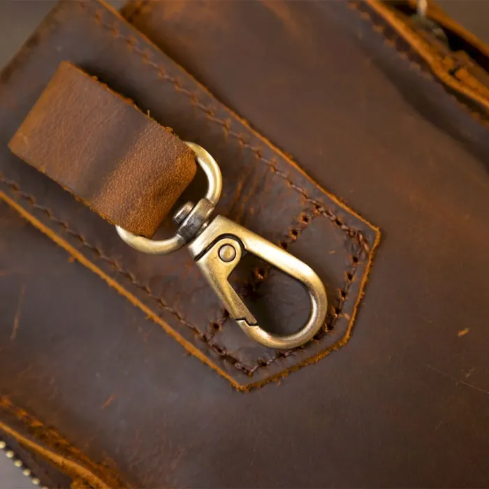 Сумка чоловіча на пояс Vintage 20419 Коричнева