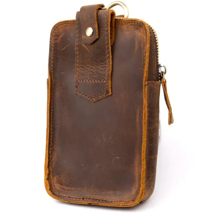 Сумка чоловіча на пояс Vintage 20419 Коричнева