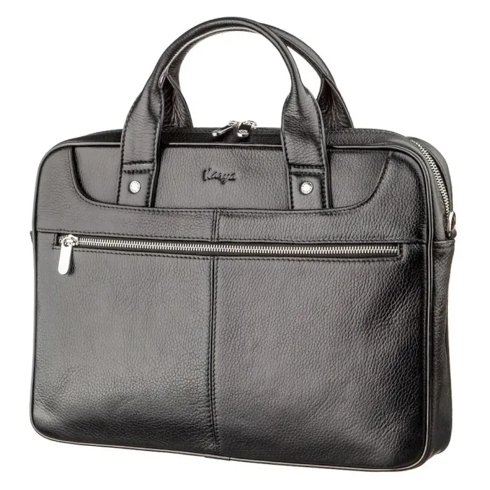 Сумка чоловіча ділова шкіра KARYA 17285 Чорна