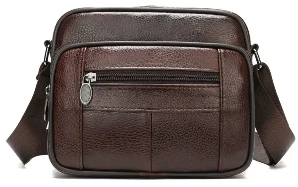 Сумка чоловіча шкіряна флотар Vintage 14988 Коричнева