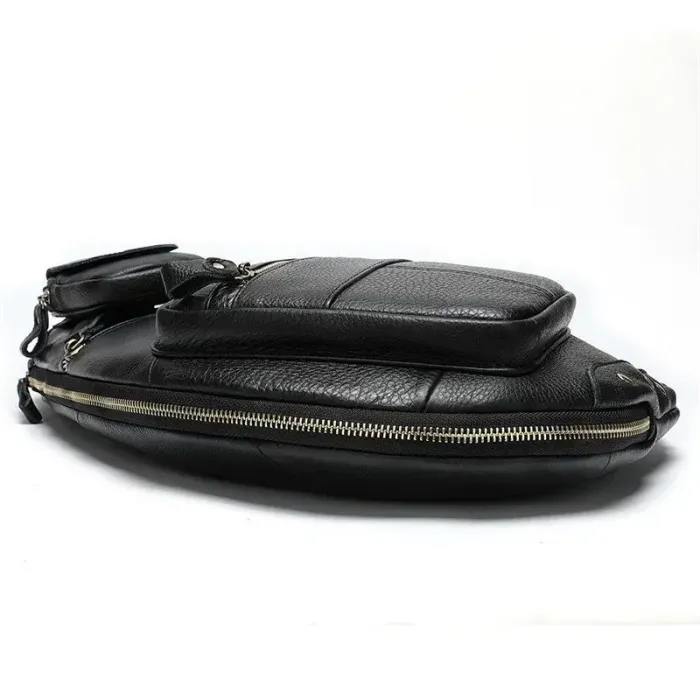 Сумка чоловіча «гітара» через плече Vintage 20010 Чорна