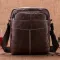 Сумка чоловіча гладка шкіра Vintage 14823 Коричнева